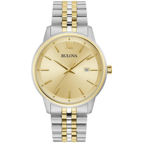 Bulova Watches Bulova Corporate Exclusive Classic Men's Watch, Two Tone Gold with Champagne Dial