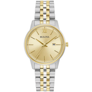 Bulova Watches Bulova Corporate Exclusive Classic Ladies' Watch, Two Tone Gold with Champagne Dial