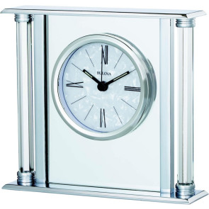 Bulova Silver Mantle Clock