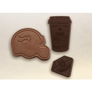 Custom Chocolate Bar in Custom Shape with Gift Box 4 x 4