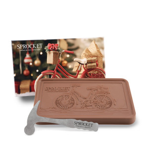 LUXE Large Custom Chocolate Gift Bar - One Pound of Belgian Chocolate