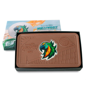  Custom Chocolate 2 pound Combo Bar -Two Tone Milk & Dark -2lbs