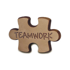 Teamwork Milk Chocolate Puzzle Piece - Stock Design - CASE PRICE