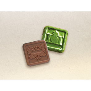 Custom Chocolate Foil Squares in Choice of Foil Color - 1.5 Sq