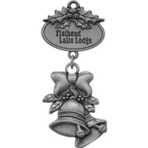 Cast Pewter Finish Bells Holiday Ornament