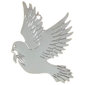 Dove Shaped Ornament - Silver Plated - Memorial Type Gift