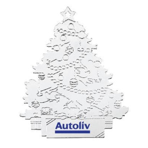 Silver Tree with Gifts Christmas Ornament