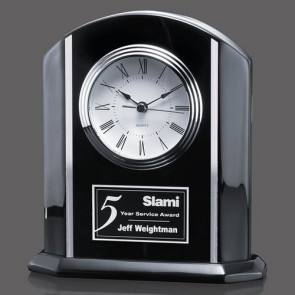 Putman Clock - Black/Aluminum 7-7/8 in.
