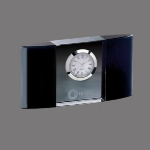 Atlanta Clock - Optical Crystal with Black 5.5 in. Wide