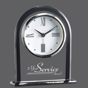 Whitby Clock - Black/Clear 6.25 in.