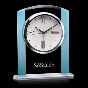 Broadland Clock - Clear with Blue 6 1/4