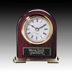 Birmingham Clock - Rosewood with Gold Accents