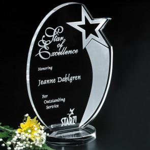 Royal Hand Etched Star Award 9-1/2 in.