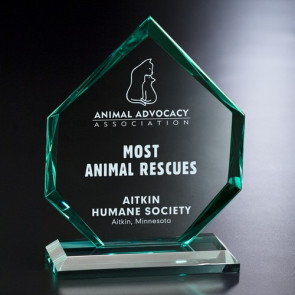 Titan Jade Crystal Award 6-1/2