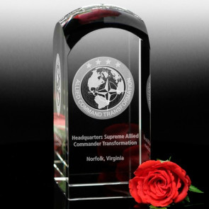 Dome Optical Crystal Award 5in