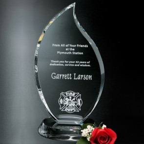 Flame Optical Crystal Award 7 in.