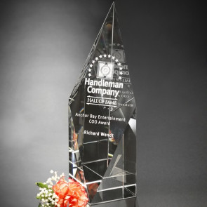 Diamond Spire Optical Crystal Award 10 in.
