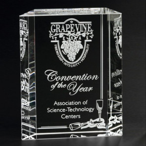 Carlyle Award Optical Crystal Award 6 in.