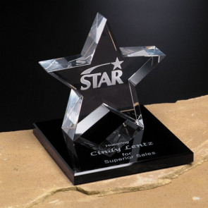 Tapered Star Award on Base 4 in.