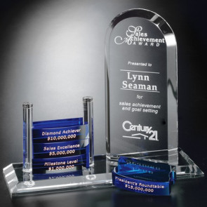 Goal-Setter Arch Optical Crystal Award 8-1/2 in.