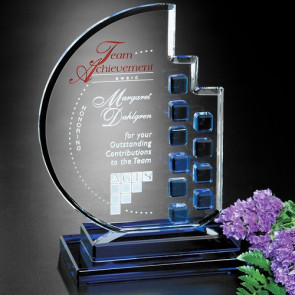 Azure Moon Optical Crystal Award 10 in.
