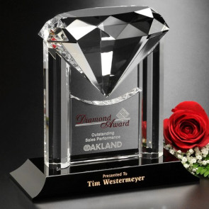 Opulence Award 6-3/4 in. Diamond Theme Optical Crystal