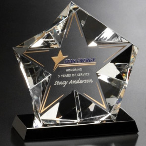 Penta Star Optical Crystal Award5-1/2 in.