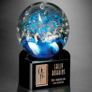 Celebration on Black Base Art Glass Award 5-1/2 in.