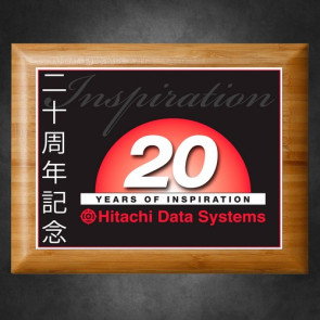 Bamboo Plaque with Sublimated Plate 8 in. x 10 in.