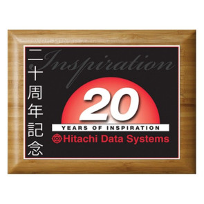 Bamboo Plaque 9 x 12 with Sublimated Plate