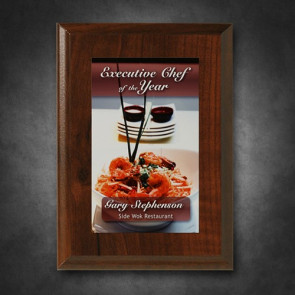 Econo Cherry Plaque with Sublimated Plate 5 in. x 7 in.