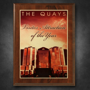 Econo Cherry Plaque with Sublimated Plate 9 in. x 12 in.