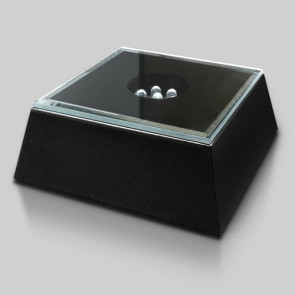 Black Mirrored Lighted Square Base 2-3/8in
