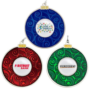 Classic Round Tree Bulb Ornament with Full Color Logo Imprint