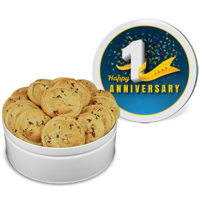 Gourmet Chocolate Chip Cookies with Your Full Color Print on Lid