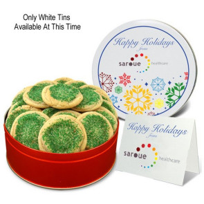 Sugar Cookies in your color choice with Full Color Print on Tin Lid