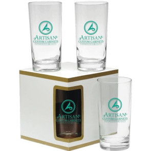 Deluxe Beverage Glasses 12 oz - Set of 4 in Premium Set Box