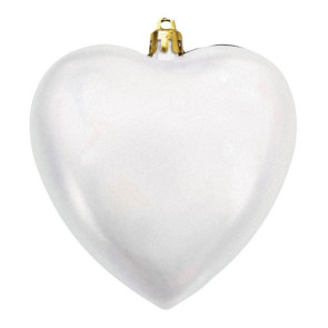 White Heart Shape Ornament - Shatterproof