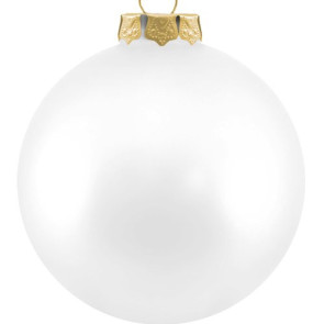 Customized White Glass Christmas Ornaments