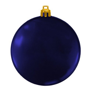 Flat Blue Shatterproof Promotional Christmas Ornaments - USA Made