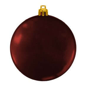 Flat Maroon Shatterproof Promotional Christmas Ornaments - USA Made