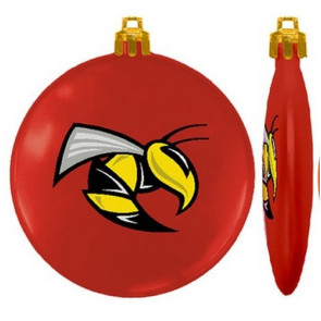 Flat Red Shatterproof Promotional Christmas Ornaments - USA Made