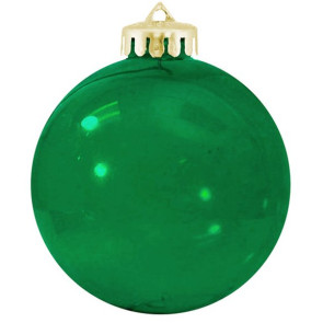 USA Shatterproof Christmas Ball Ornaments - Translucent Green