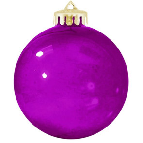 USA Shatterproof Christmas Ball Ornaments - Translucent Purple