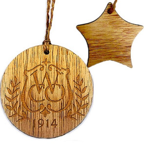 Rustic Wood Star Shape Ornament - Laser Engraved