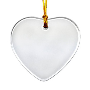 Acrylic Heart Suncatcher Ornament with Imprint