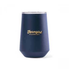 Aviana Clover Double Wall Stainless Wine Tumbler - 12 oz. - Matte Navy