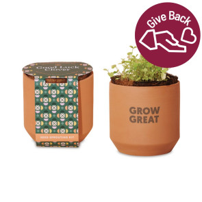 Modern Sprout® Tiny Terracotta Grow Kit Good Luck Clover