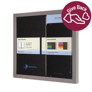 Moleskine&reg; Coloring Kit - Sketchbook and Watercolour Pencils - Black