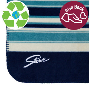 Slowtide Fleece Blanket - Eco Friendly - Recycled - Temple Blues